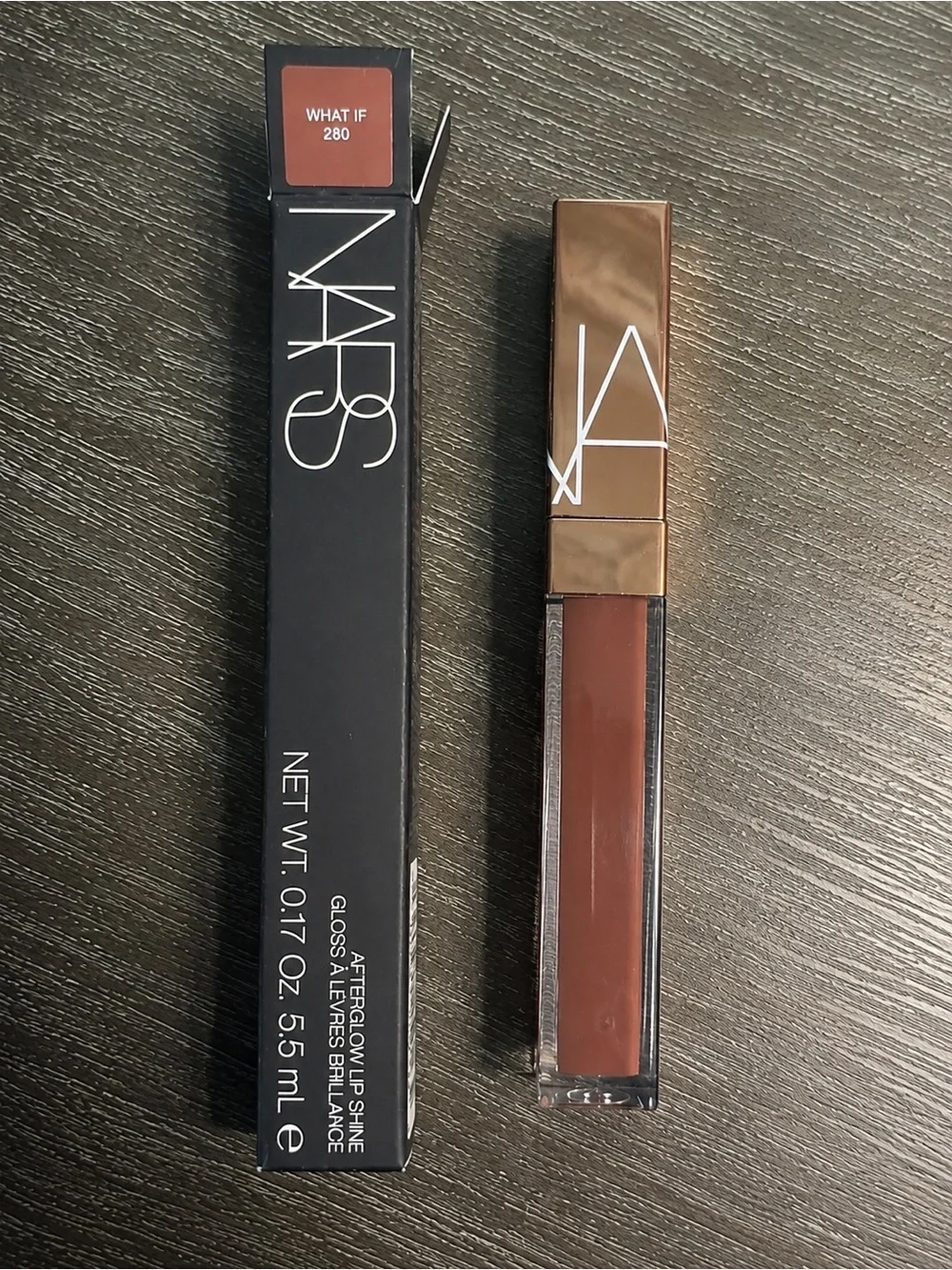 NARS Afterglow Lip Shine — What If 280 Brown Brick